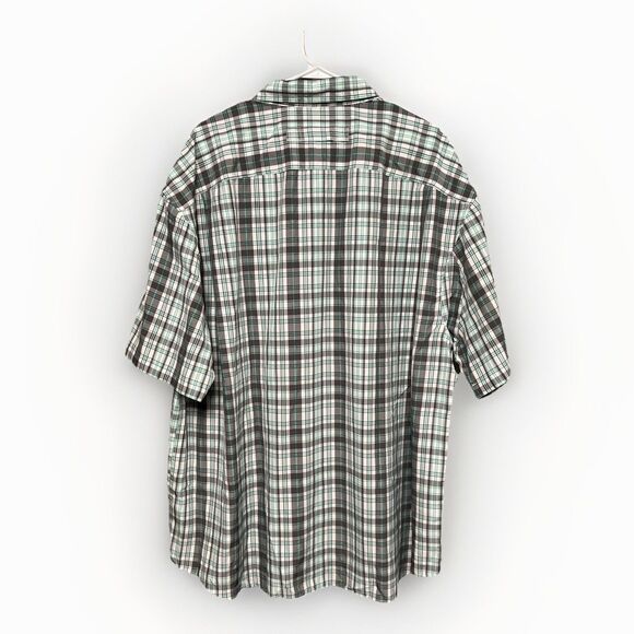 Duluth Trading Co Men’s Plaid Short Sleeve Button Up 2XL Shirt Fishing UNTuckit - Picture 2 of 5
